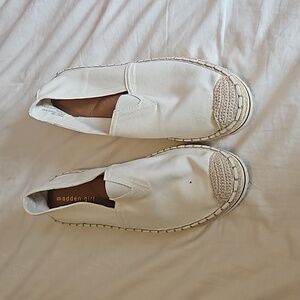 Madden Girl White Canvas Espadrille Slip-On Shoes